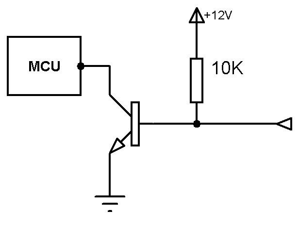 Channel diagram in "input pull-up" mode Channel diagram in “input pull-up” mode
