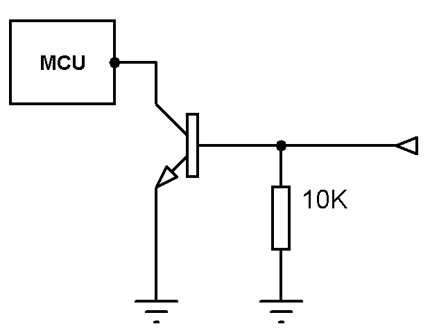 Channel diagram in "input pull-down" mode Channel diagram in “input pull-down” mode
