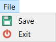File menu