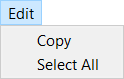 Edit menu