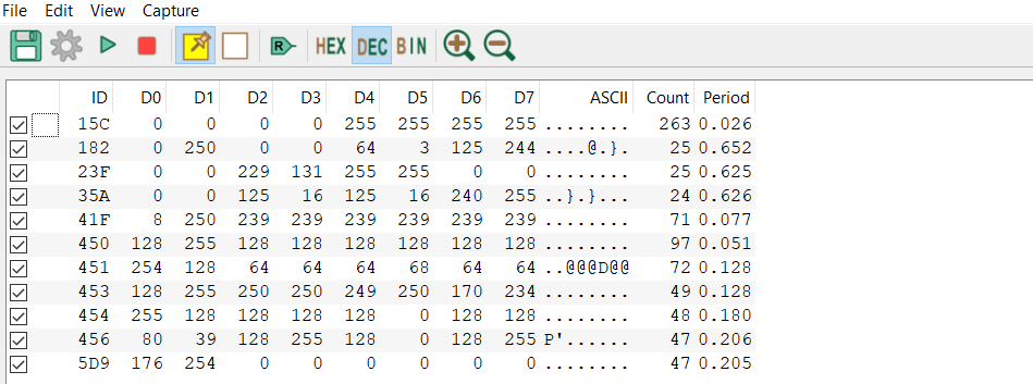 Decimal display mode
