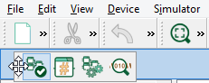 Moving toolbar items. Example 2.