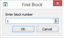 Find Block... dialog