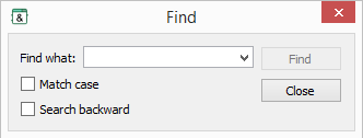 Text search dialog.