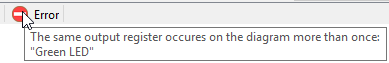 Error message tooltip.
